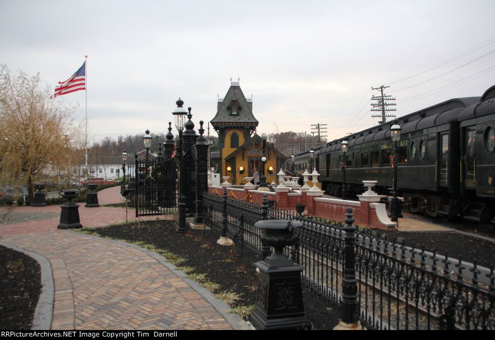 Looking towards the unique train station